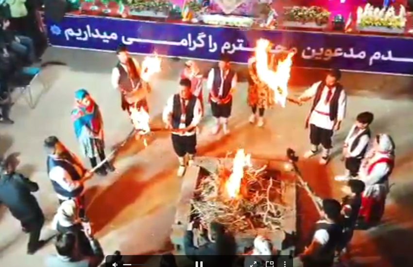 کلیپ تصویری و جذاب جشن بزرگ آتش سره روستای چشام داورزن